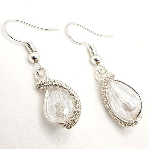 Linda Crystal Drop Earrings 1 Pair crystal ab earring making kit — DIY set with beads and instructions for creating handmade jewelry