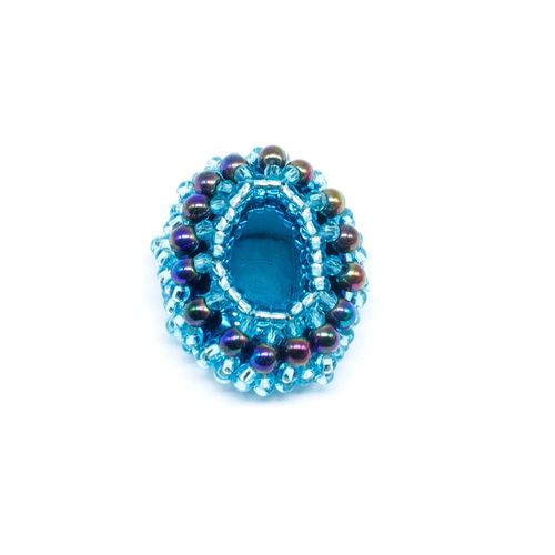 Heidi Hematite Pendant & Earrings blue earring making kit — DIY set with beads and instructions for creating handmade jewelry