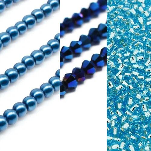 Kassia Diamond Bracelet Makes 2 blue iris bracelet making kit — DIY set with beads and instructions for creating handmade jewelry