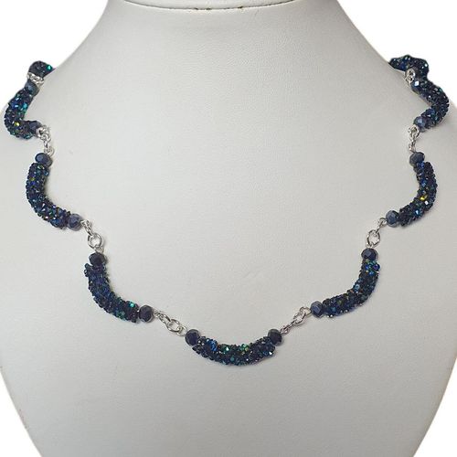 Gloria Diamond Necklace jet black ab necklace making kit — DIY set with beads and instructions for creating handmade jewelry