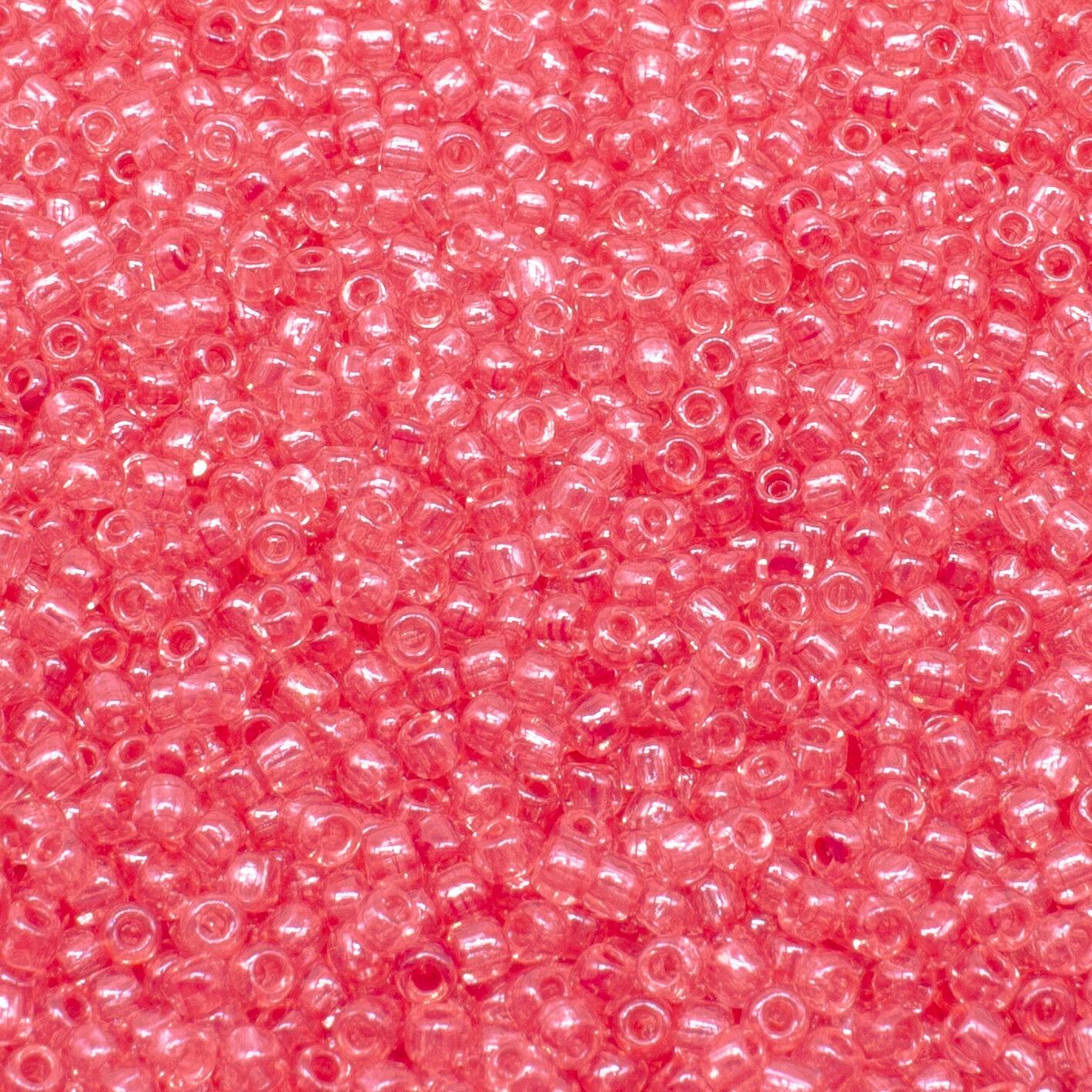 Toho Size 11 Seed Beads 10g Trans. Aurora Red 6mm for jewellery making