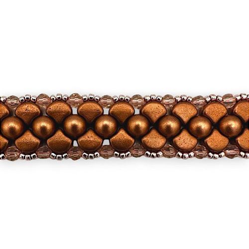 Ginko Bracelet Copper Rose bracelet making kit — DIY set with beads and instructions for creating handmade jewelry