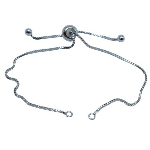 Adjustable Necklace Making 3 Sets Rhodium 12cm for jewellery making