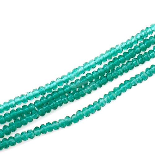 2mm crystal beads teal, pack of 200 — faceted for jewelry making and beadwork