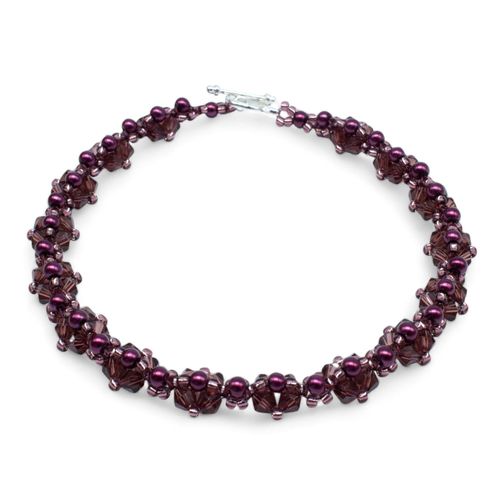 Kassia Diamond Bracelet Makes 2 amethyst bracelet making kit — DIY set with beads and instructions for creating handmade jewelry