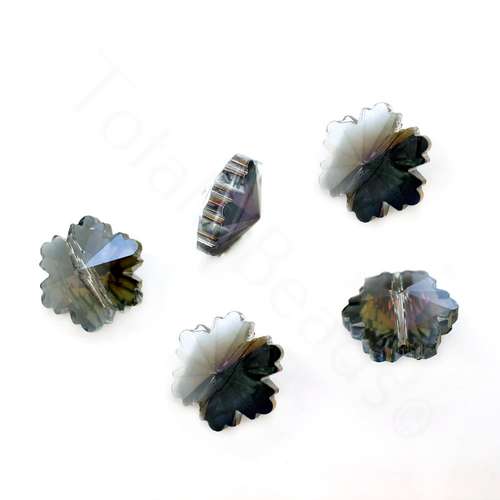 14mm crystal beads clear purple 14x14mm, pack of 8 — faceted for jewelry making and beadwork