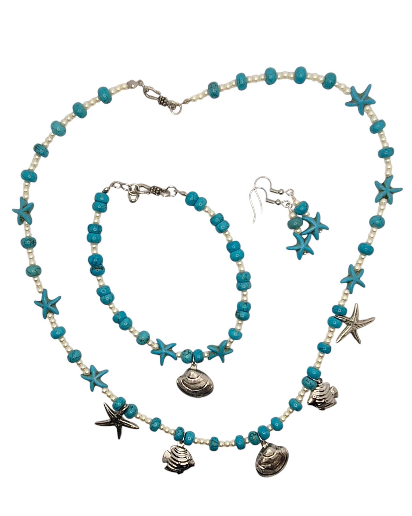 Oceana Jewellery Set turquoise jewelry making kit — DIY set with beads and instructions for creating handmade jewelry