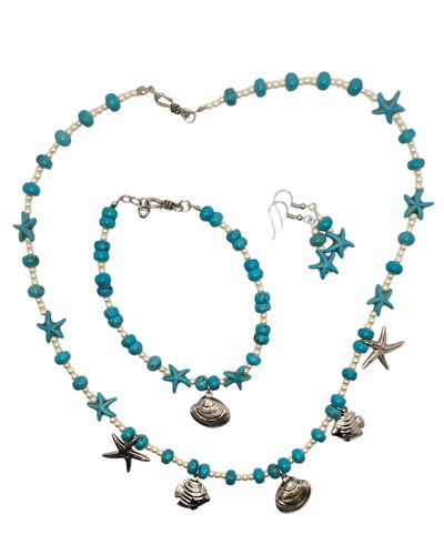 Oceana Jewellery Set turquoise jewelry making kit — DIY set with beads and instructions for creating handmade jewelry