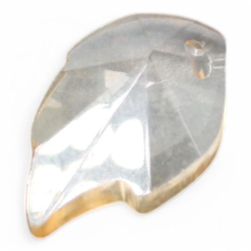 Crystal Pendant Leaf 25mm Champagne for jewellery making