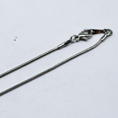 Necklace Chains Snake Rhodium Plated 45cm for jewellery making
