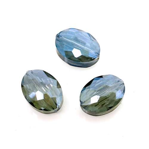 12mm crystal beads electric blue, pack of 10 — faceted for jewelry making and beadwork