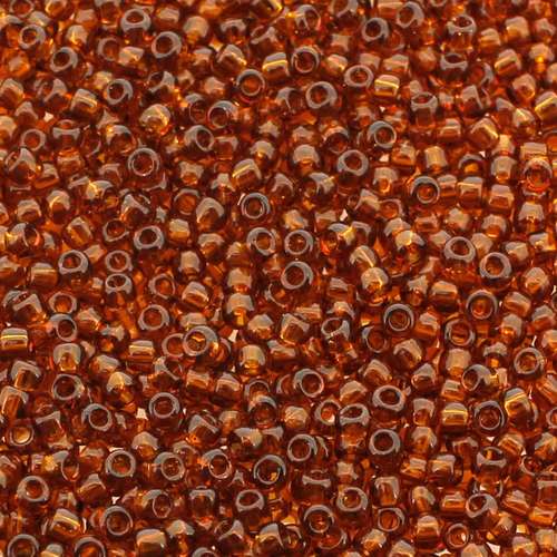Toho Size 11 Seed Beads 10g - Trans Smoky Topaz