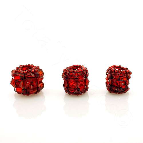 Erudite Crystal Bicone Bead Pack radient red jewelry making kit — DIY set with beads and instructions for creating handmade jewelry