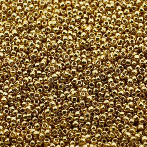 Toho Size 15 Seed Beads 10g - PF Gal. Starlight
