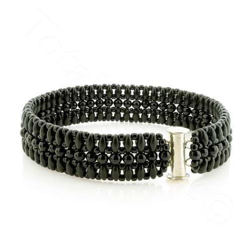 Mikaela Bracelet Bead Pack black bracelet making kit — DIY set with beads and instructions for creating handmade jewelry