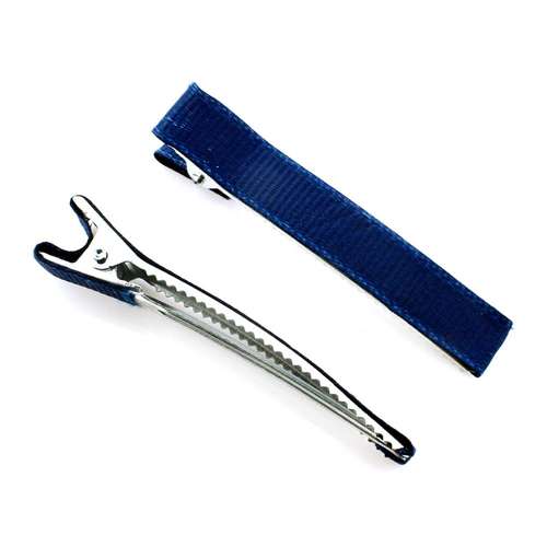 Hair Grip Fabric Covered - Navy Blue 1pc