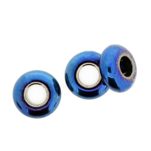 14x6mm hematite beads — for jewelry making, crafting, and beadwork projects
