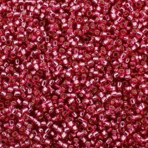 Toho Size 15 Seed Beads 10g - Silver Lined Mauve