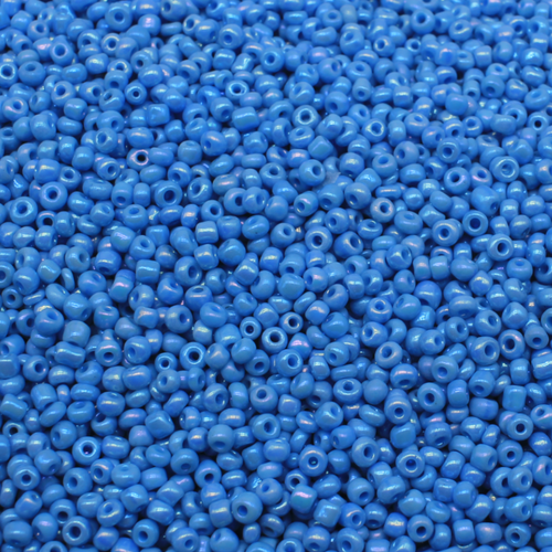 Seed Beads Opaque Rainbow Blue Size 8 100g 3mm for jewellery making