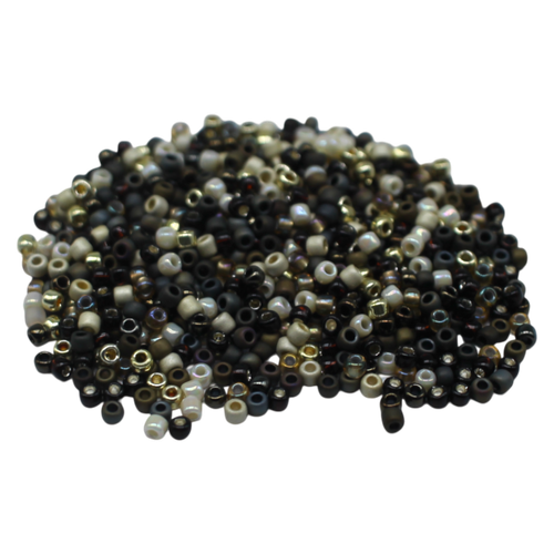 Toho Size 11 Seed Beads 25g Mix Brown 6mm for jewellery making