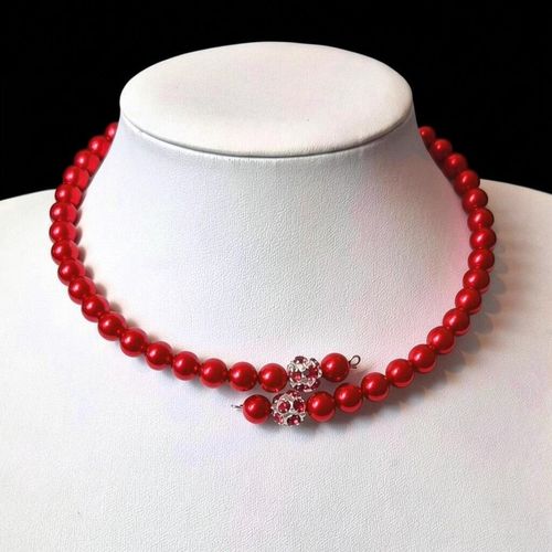 Shona Wrap Necklace Ruby Red for jewellery making