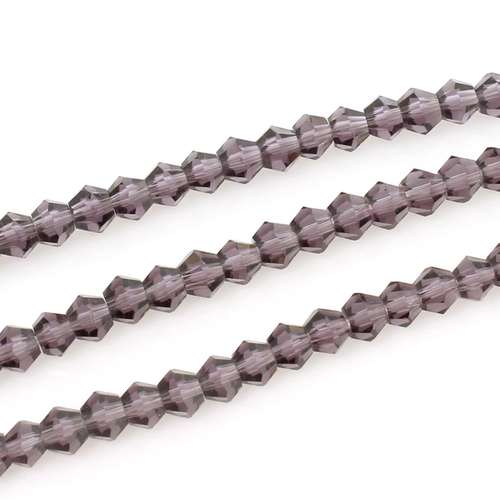 3mm crystal bicone beads light amethyst — faceted for jewelry making and beadwork
