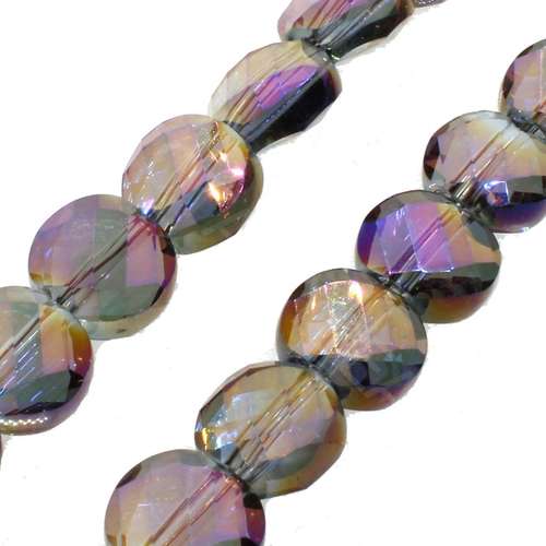 8mm crystal beads half purple iris — faceted for jewelry making and beadwork