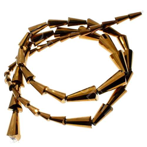 crystal beads bronze — faceted for jewelry making and beadwork