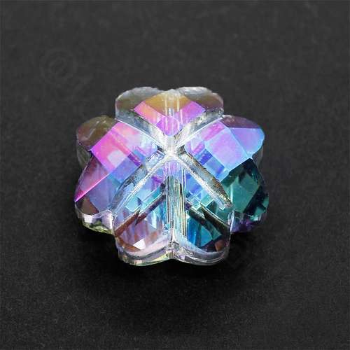 17mm crystal beads purple shimmer — faceted for jewelry making and beadwork