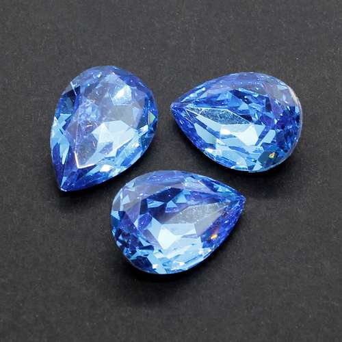 18mm resin Rivoli stone sapphire — faceted round crystal-style cabochon ideal for jewelry making, settings, and crafts