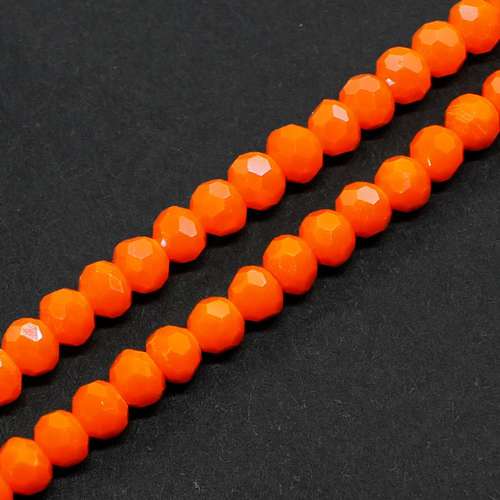 3mm crystal beads orange gem — faceted for jewelry making and beadwork