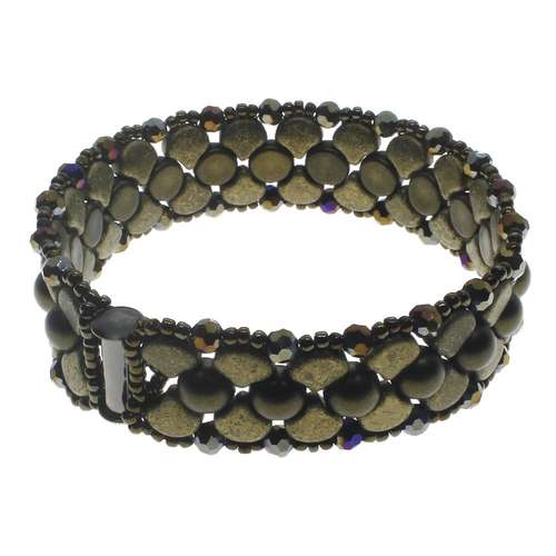 Ginko Bracelet Suede Green bracelet making kit — DIY set with beads and instructions for creating handmade jewelry