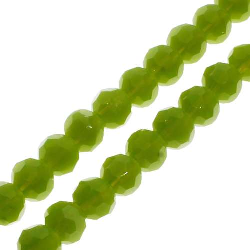 4mm crystal beads spring green — faceted for jewelry making and beadwork