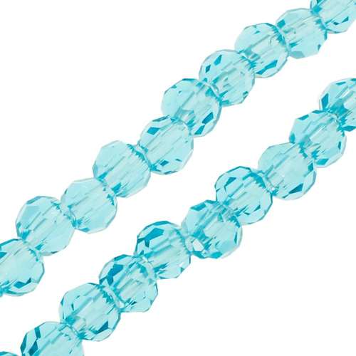 4mm crystal beads turquoise — faceted for jewelry making and beadwork