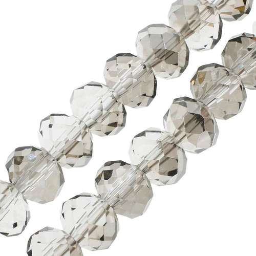 10mm crystal beads silver dust, pack of 30 — plated finish, ideal for jewelry making and beadwork