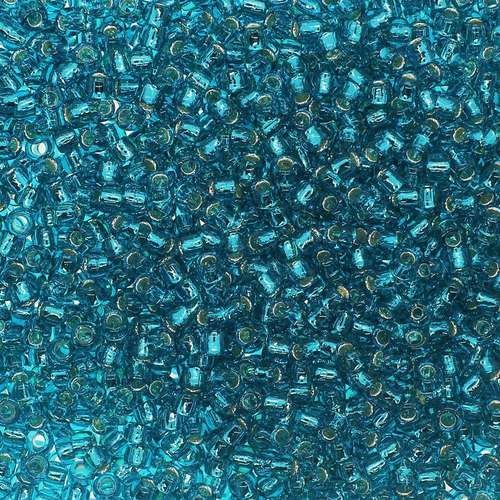 Toho Size 6 Seed Beads 10g - Silver Aqua Teal