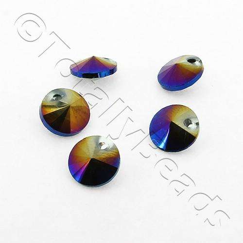 8mm crystal beads blue iris, pack of 40 — faceted for jewelry making and beadwork