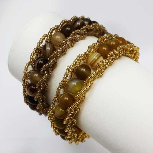 Beaded Money Chain gold bundle jewelry making kit — DIY set with beads and instructions for creating handmade jewelry