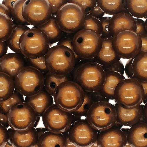 12mm Miracle acrylic round beads 12mm round brown 25pcs — pack of 25, reflective 3D-effect beads ideal for jewelry making, crafts, and de…