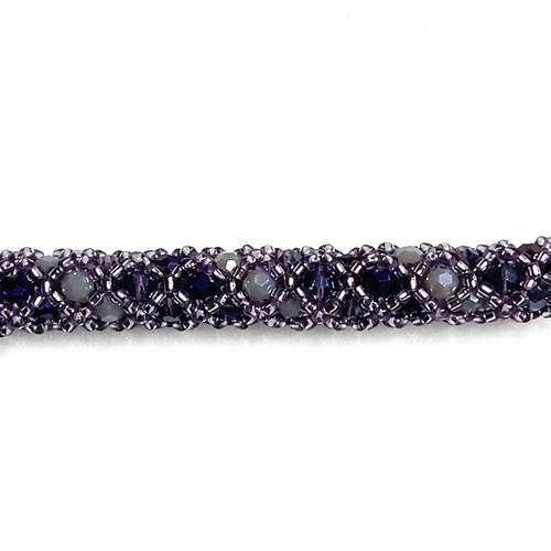 Tubular Netting kit purple tanzanite jewelry making kit — DIY set with beads and instructions for creating handmade jewelry
