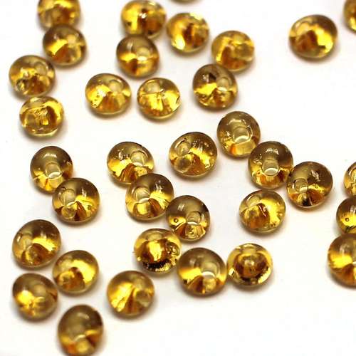 Toho Magatama Beads 3mm 10g - Silver Lt Topaz