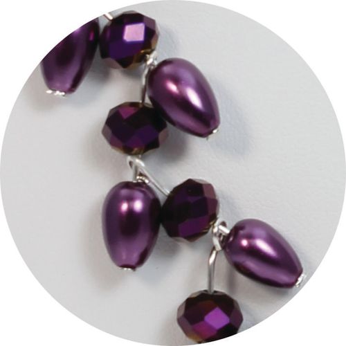 Amber Necklace purple - bundle pack necklace making kit — DIY set with beads and instructions for creating handmade jewelry