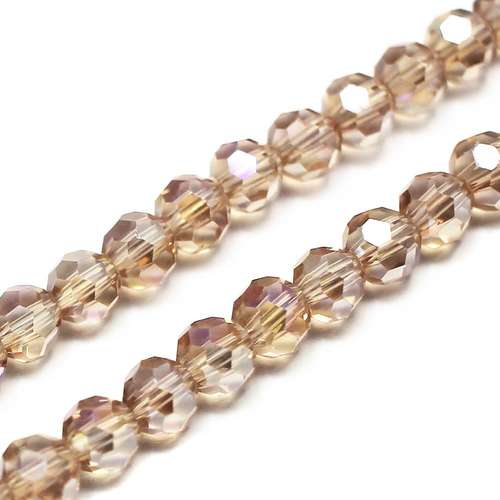 4mm crystal beads champagne ab — AB finish, faceted for jewelry making and beadwork