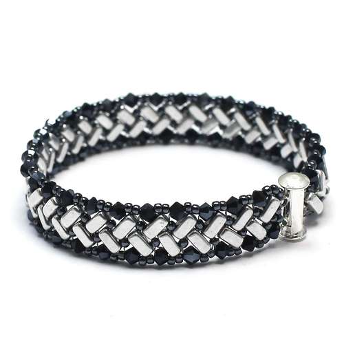 Hermione Bracelet monochrome bracelet making kit — DIY set with beads and instructions for creating handmade jewelry