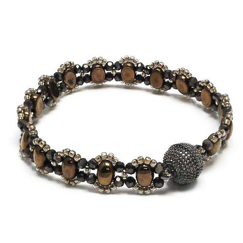 Par Puca Samos Bracelet bronze makes 2 bracelet making kit — DIY set with beads and instructions for creating handmade jewelry