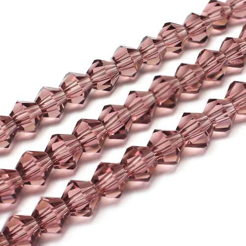 5mm crystal bicone beads amethyst — faceted for jewelry making and beadwork