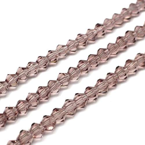 4mm crystal bicone beads light amethyst — faceted for jewelry making and beadwork