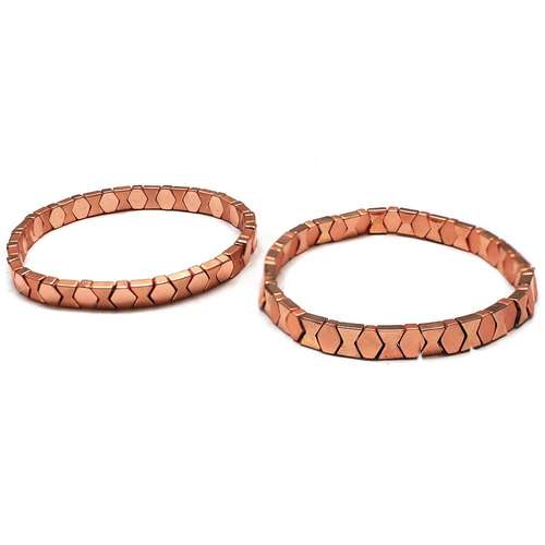 Hematite bracelet bundle copper bracelet making kit — DIY set with beads and instructions for creating handmade jewelry