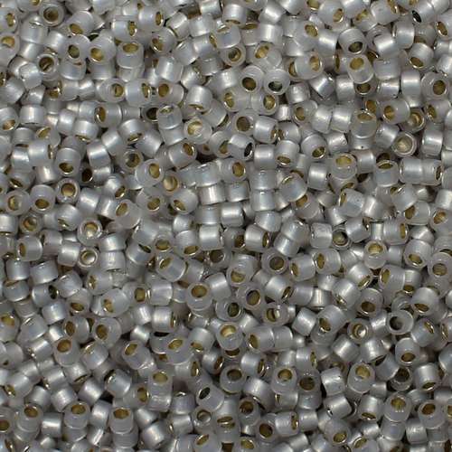 Toho Treasure Size 11 5g - PF Silver Line Milky Cloud