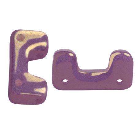 Telos Puca Beads 10g - Opq Amethyst/Gold Ceramic